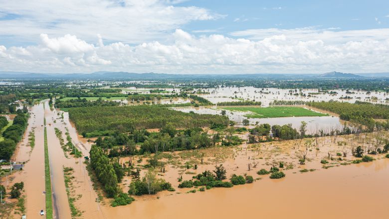 Areal image of flooding